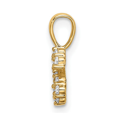 14k Yellow Gold 1/8 Ct. Lab Grown Diamond VS/SI+ G+ Letter S Initial Pendant