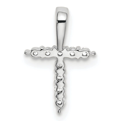 14k White Gold 1/10 Ct. Lab Grown Diamond VS/SI+ G+ Letter T Initial Pendant