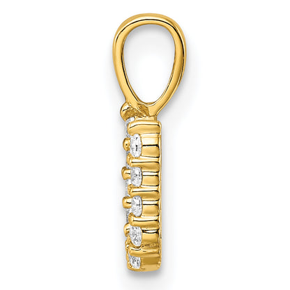 14k Yellow Gold 1/8 Ct. Lab Grown Diamond VS/SI+ G+ Letter U Initial Pendant