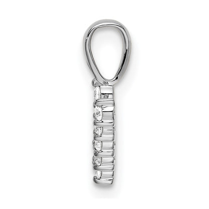 14k White Gold 1/10 Ct. Lab Grown Diamond VS/SI+ G+ Letter V Initial Pendant