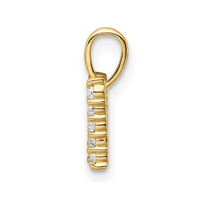 14k Yellow Gold 1/6 Ct. Lab Grown Diamond VS/SI+ G+ Letter W Initial Pendant
