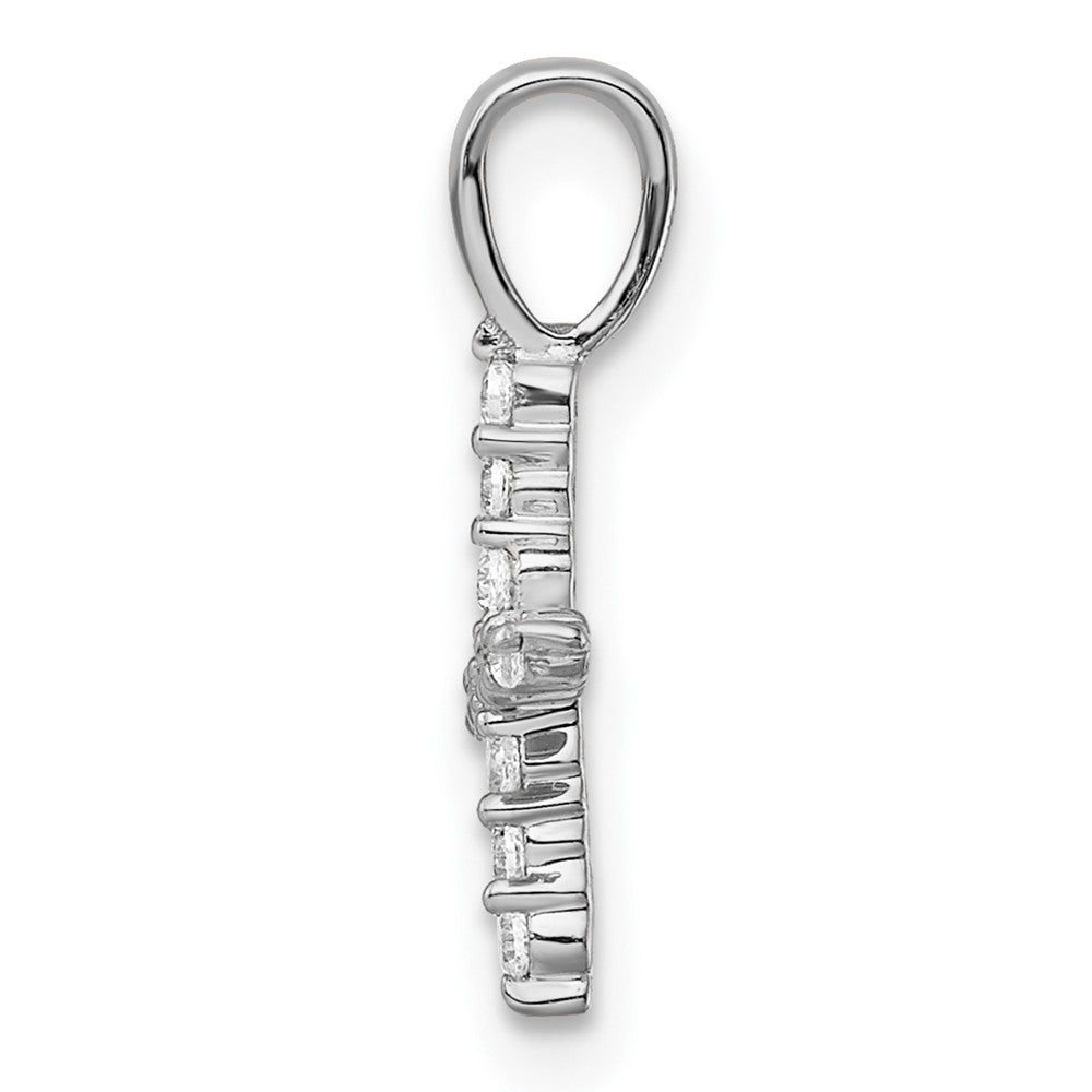 14k White Gold 1/8 Ct. Lab Grown Diamond VS/SI+ G+ Letter X Initial Pendant