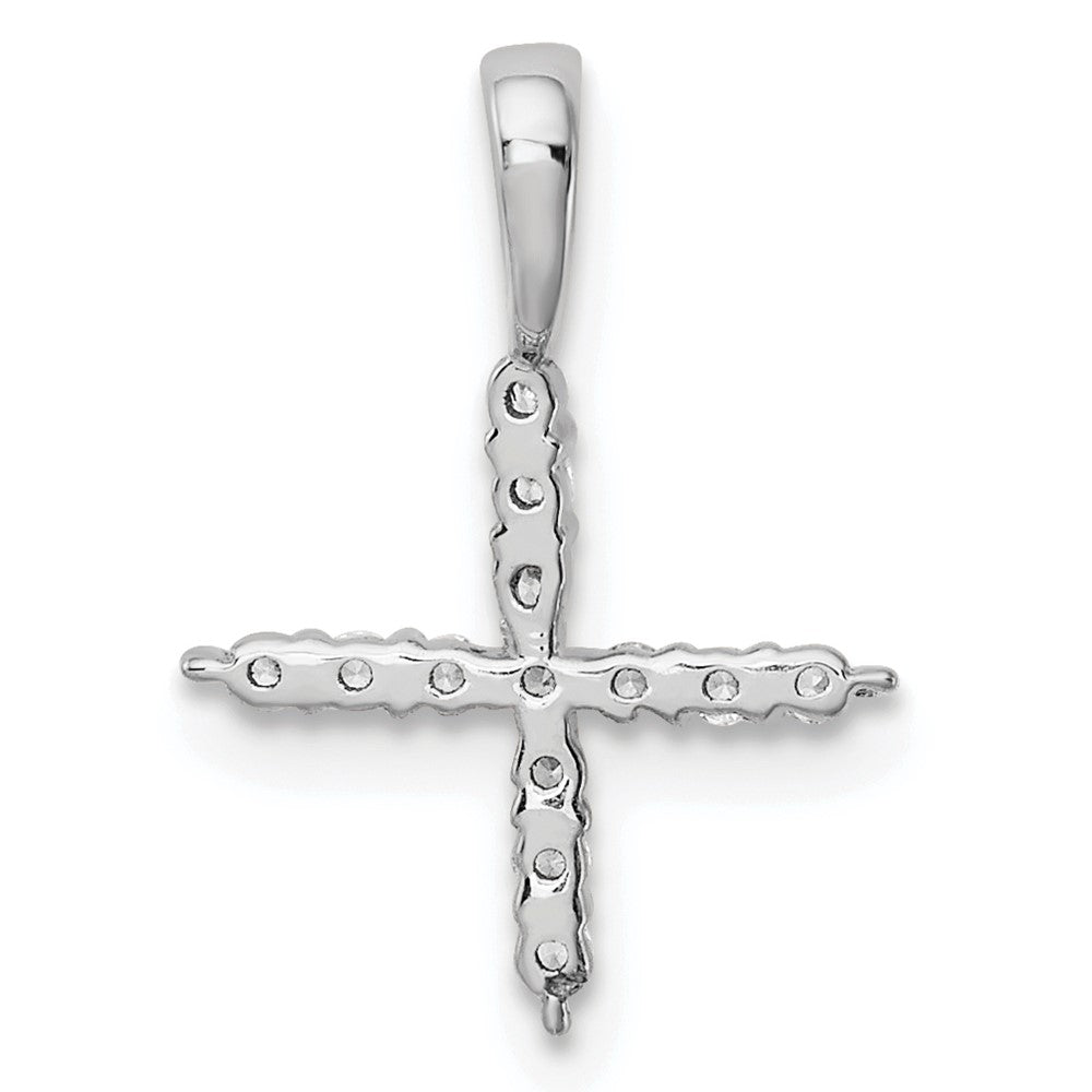 14k White Gold 1/8 Ct. Lab Grown Diamond VS/SI+ G+ Letter X Initial Pendant
