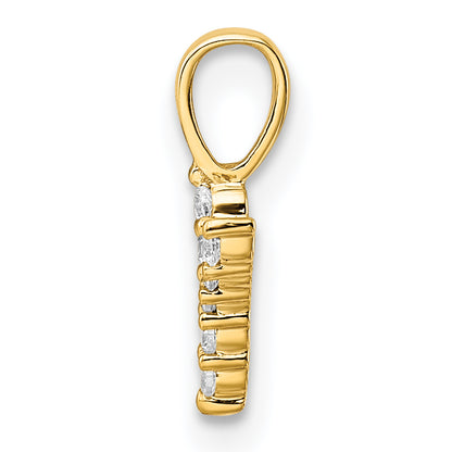 14k Yellow Gold 1/15 Ct. Lab Grown Diamond VS/SI+ G+ Letter Y Initial Pendant