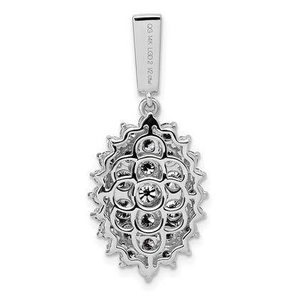 14k White Gold 14kw VS/SI+ G+ Lab Grown Diamond Pendant