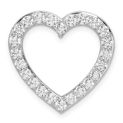 14K White Gold 14Kw Vs/Si+ G+ Lab Grown Diamond Heart Pendant
