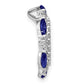 14k White Gold 5/8 Ct. Lab Grown Diamond VS/SI+ G+ and Lab Created Pink and Blue Sapphire Chain Slide Pendant