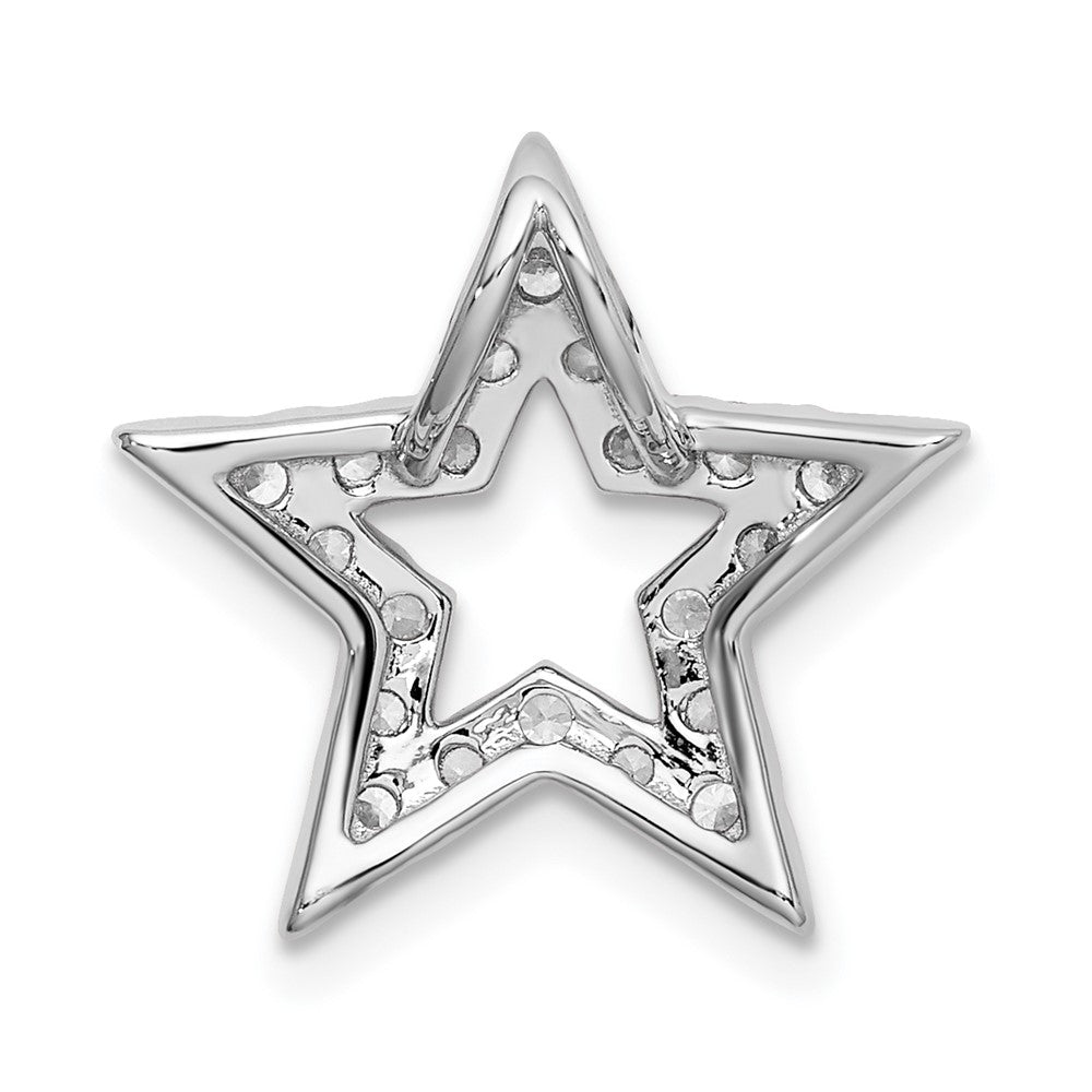 14K White Gold Lab Grown Diamond VS/SI+ G+ Star Pendant