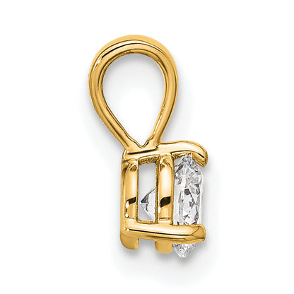 14k Yellow Gold 1/3 Ct. Lab Grown Diamond VS/SI+ G+ Three Prong Solitare Pendant