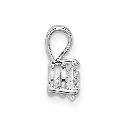 14k White Gold 1/4 Ct. Lab Grown Diamond VS/SI+ G+ Three Prong Solitare Pendant