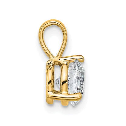 14k Yellow Gold 1 Ct. Lab Grown Diamond VS/SI+ G+ Three Prong Solitare Pendant