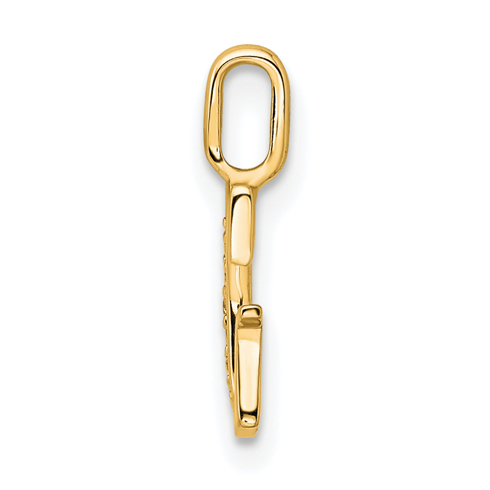 10K Yellow Gold 10K Diamond Letter G Initial Pendant