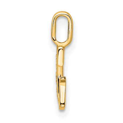 10K Yellow Gold 10K Diamond Letter G Initial Pendant