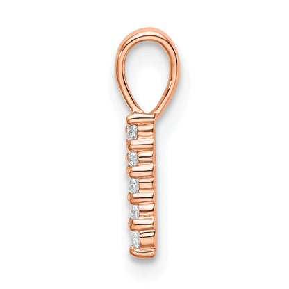 14K Rose Gold Diamond Number 1 Pendant