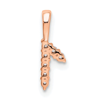 14K Rose Gold Diamond Number 1 Pendant
