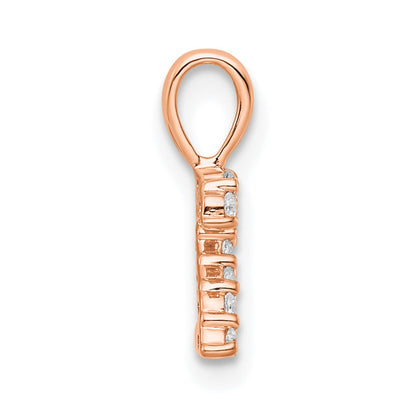 14K Rose Gold Diamond Number 2 Pendant