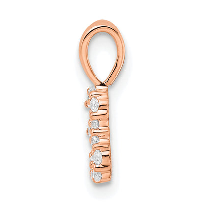 14K Rose Gold Diamond Number 3 Pendant