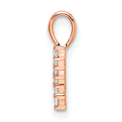 14K Rose Gold Diamond Number 7 Pendant