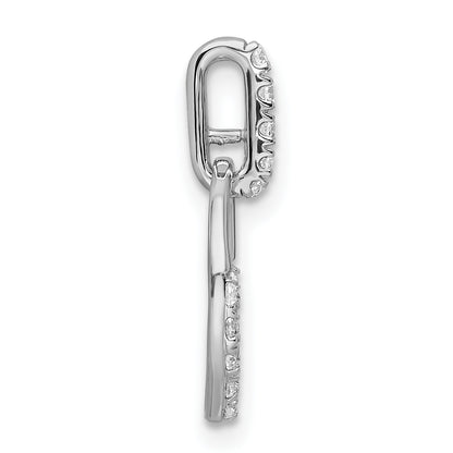 14k White Gold 1/4 Ct. Lab Grown Diamond VS/SI+ G+ Circle Dangle Pendant