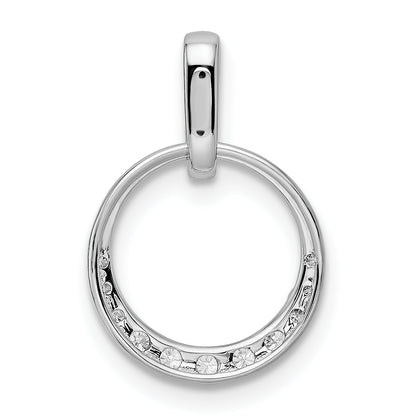 14k White Gold 1/4 Ct. Lab Grown Diamond VS/SI+ G+ Circle Dangle Pendant