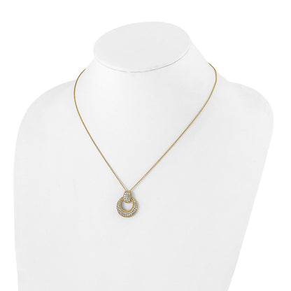 14K Yellow Gold True Origin 1 1/6 Carat Lab Grown Diamond Vs Def 18 Inch Fancy Circle Pendant Necklace