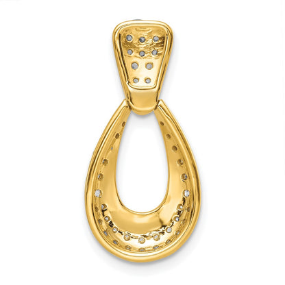 14K Yellow Gold True Origin 1/2 Carat Lab Created Diamond Vs Def 18 Inch Fancy Teardrop Necklace