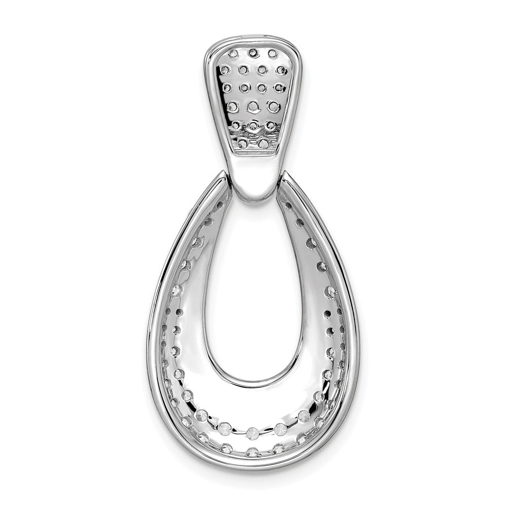14K White Gold True Origin 1 1/3 Carat Lab Created Diamond Vs Def 18 Inch Fancy Teardrop Necklace