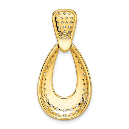 14K Yellow Gold True Origin 1 1/3 Carat Lab Created Diamond Vs Def 18 Inch Fancy Teardrop Necklace