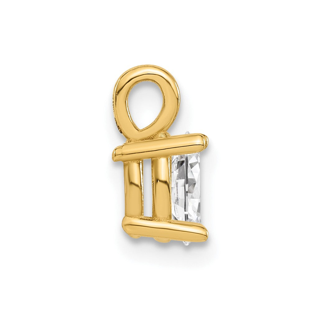 14k Yellow Gold 1/2 Ct. Lab Grown Diamond VS/SI+ G+ Complete Oval Solitaire Pendant