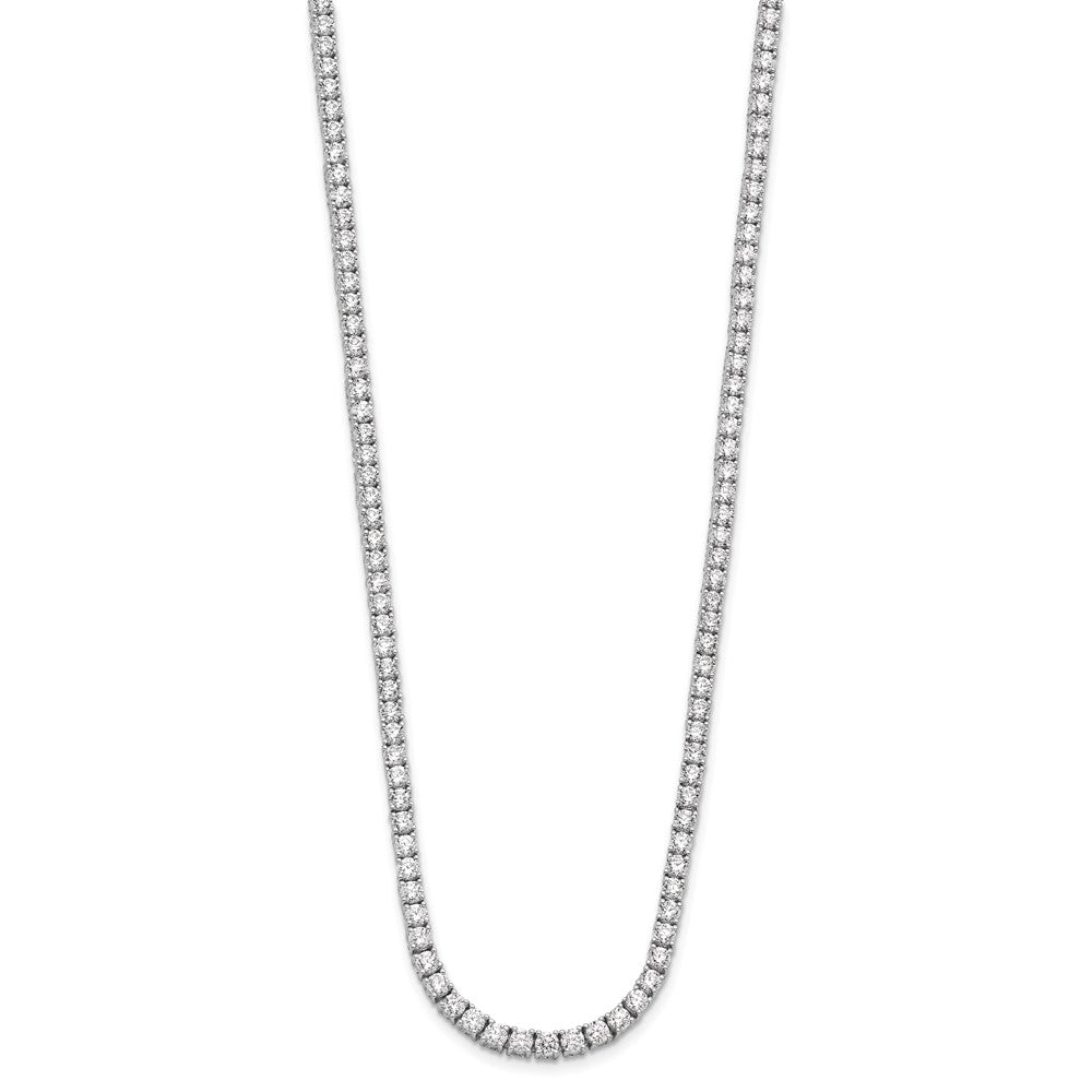 14k White Gold 10 Ct. Lab Grown Diamond VS/SI+ G+ 16 inch Tennis Necklace
