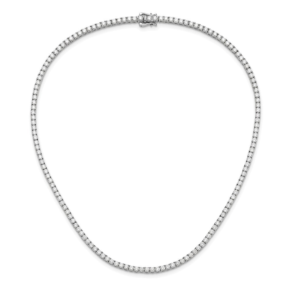 14k White Gold 10 Ct. Lab Grown Diamond VS/SI+ G+ 16 inch Tennis Necklace