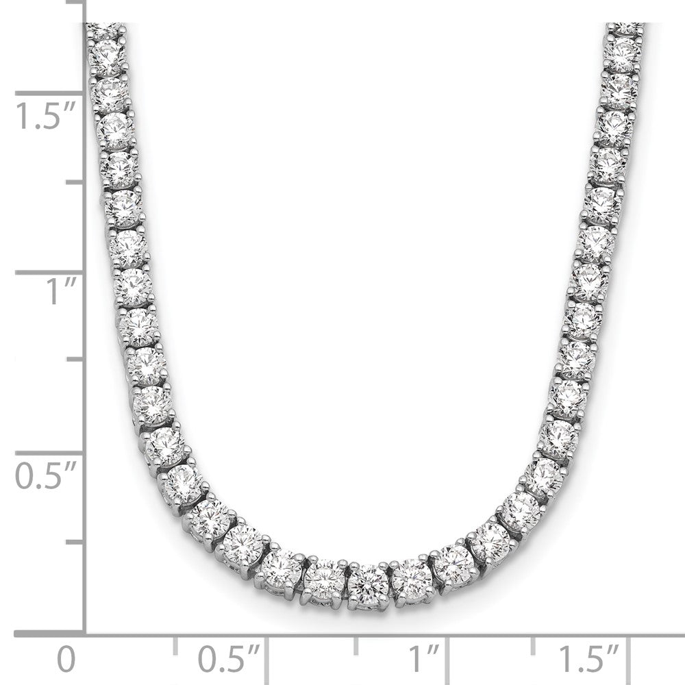 14k White Gold 10 Ct. Lab Grown Diamond VS/SI+ G+ 16 inch Tennis Necklace