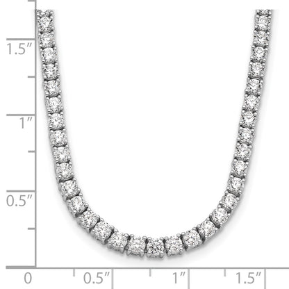 14k White Gold 10 Ct. Lab Grown Diamond VS/SI+ G+ 16 inch Tennis Necklace