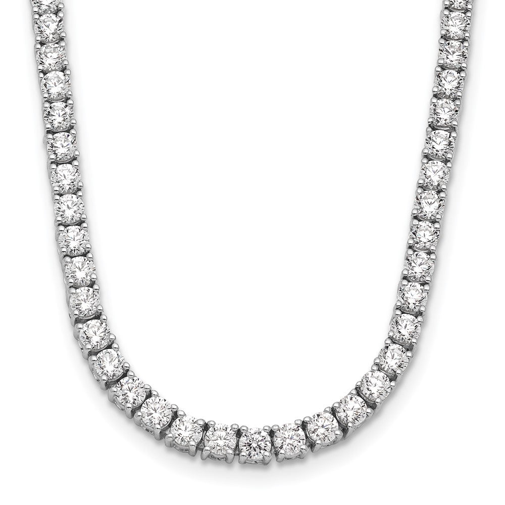 14k White Gold 10 Ct. Lab Grown Diamond VS/SI+ G+ 16 inch Tennis Necklace