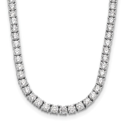 14k White Gold 10 Ct. Lab Grown Diamond VS/SI+ G+ 16 inch Tennis Necklace