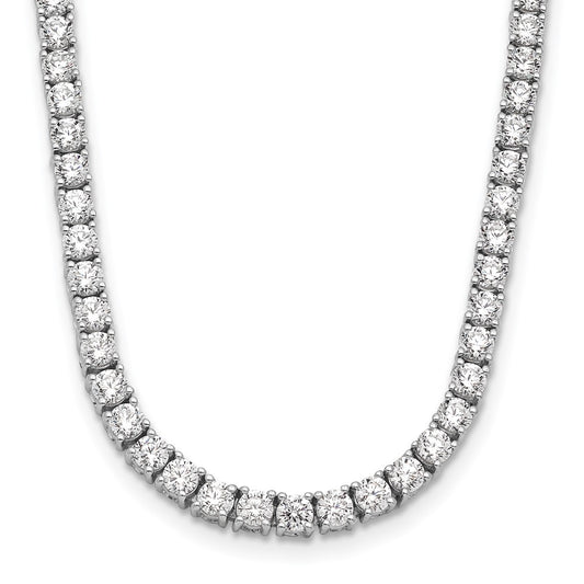 14k White Gold 10 Ct. Lab Grown Diamond VS/SI+ G+ 16 inch Tennis Necklace