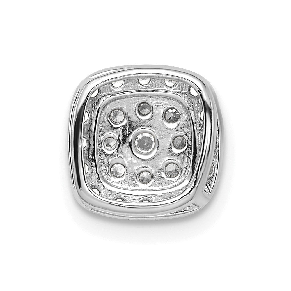 14k White Gold 3/8 Ct. Lab Grown Diamond VS/SI+ G+ Chain Slide Pendant