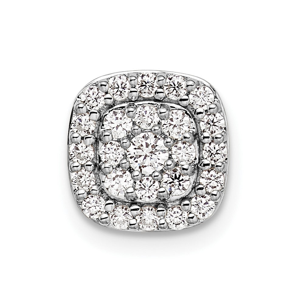 14k White Gold 3/8 Ct. Lab Grown Diamond VS/SI+ G+ Chain Slide Pendant