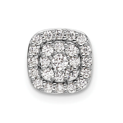 14k White Gold 3/8 Ct. Lab Grown Diamond VS/SI+ G+ Chain Slide Pendant