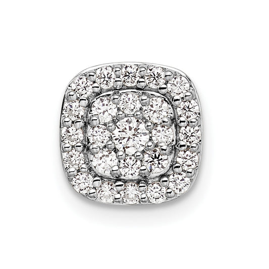 14k White Gold 3/8 Ct. Lab Grown Diamond VS/SI+ G+ Chain Slide Pendant