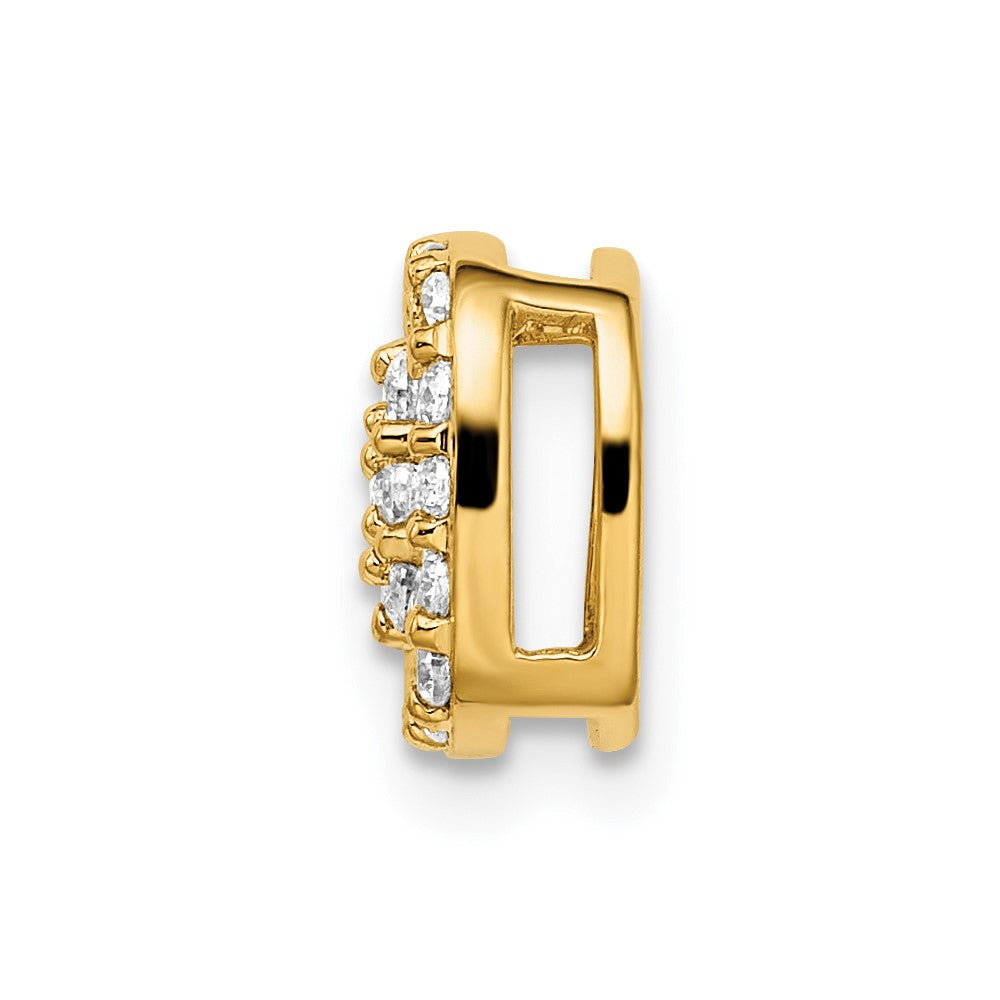 14k Yellow Gold 3/8 Ct. Lab Grown Diamond VS/SI+ G+ Chain Slide Pendant