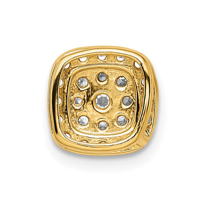 14k Yellow Gold 3/8 Ct. Lab Grown Diamond VS/SI+ G+ Chain Slide Pendant