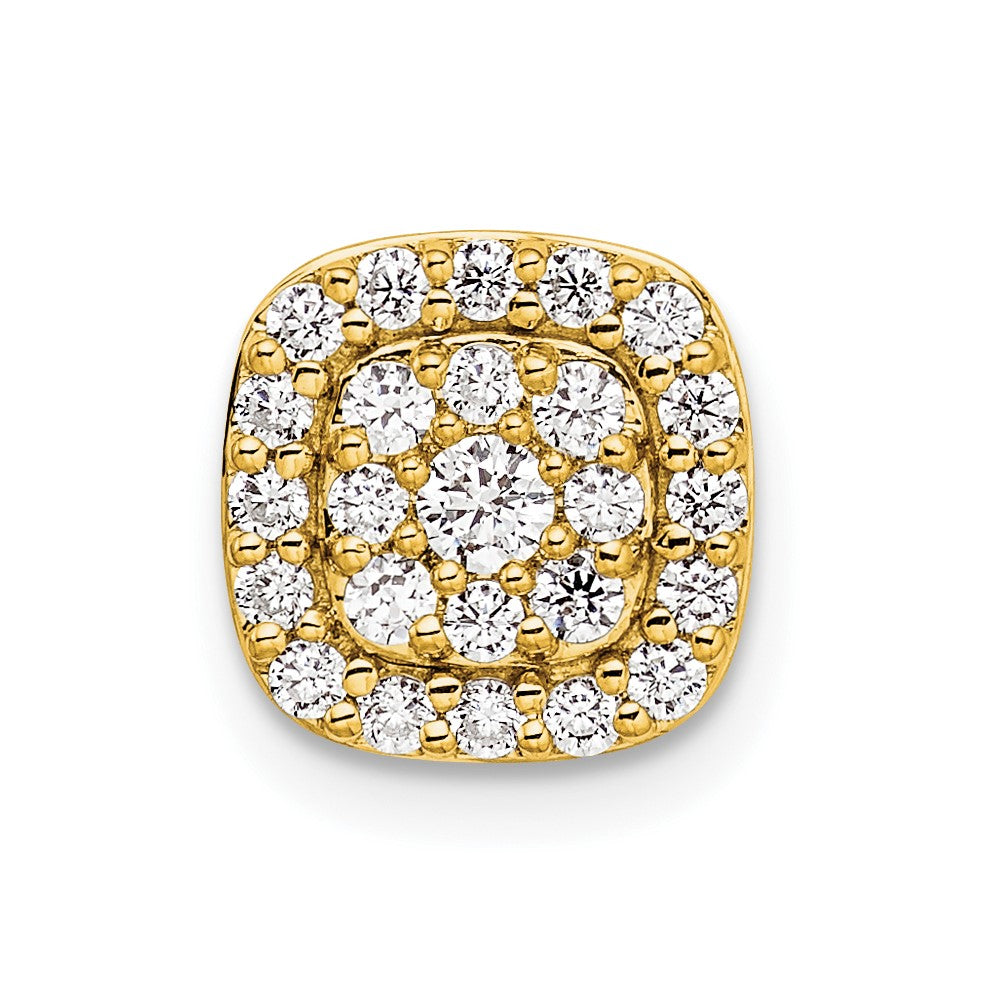 14k Yellow Gold 3/8 Ct. Lab Grown Diamond VS/SI+ G+ Chain Slide Pendant