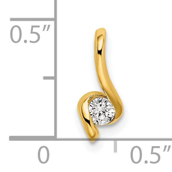 14k Yellow Gold 1/10 Ct. Lab Grown Diamond VS/SI+ G+ Fashion Pendant