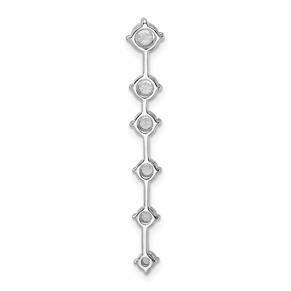 14K White Gold Lab Grown Diamond SI1/SI2, G H I, 6-Stone Chain Slide Pendant