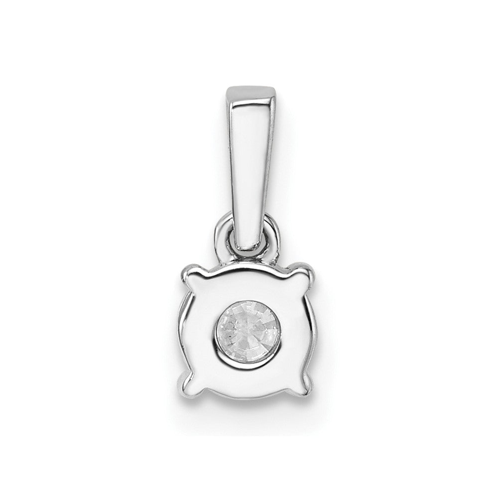 14k White Gold 1/2 Ct. Lab Grown Diamond VS/SI+ G+ Complete Pendant