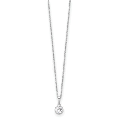 14K White Gold True Origin 1/2 Carat Lab Grown Diamond Vs Def 18 Inch Solitaire Pendant Necklace