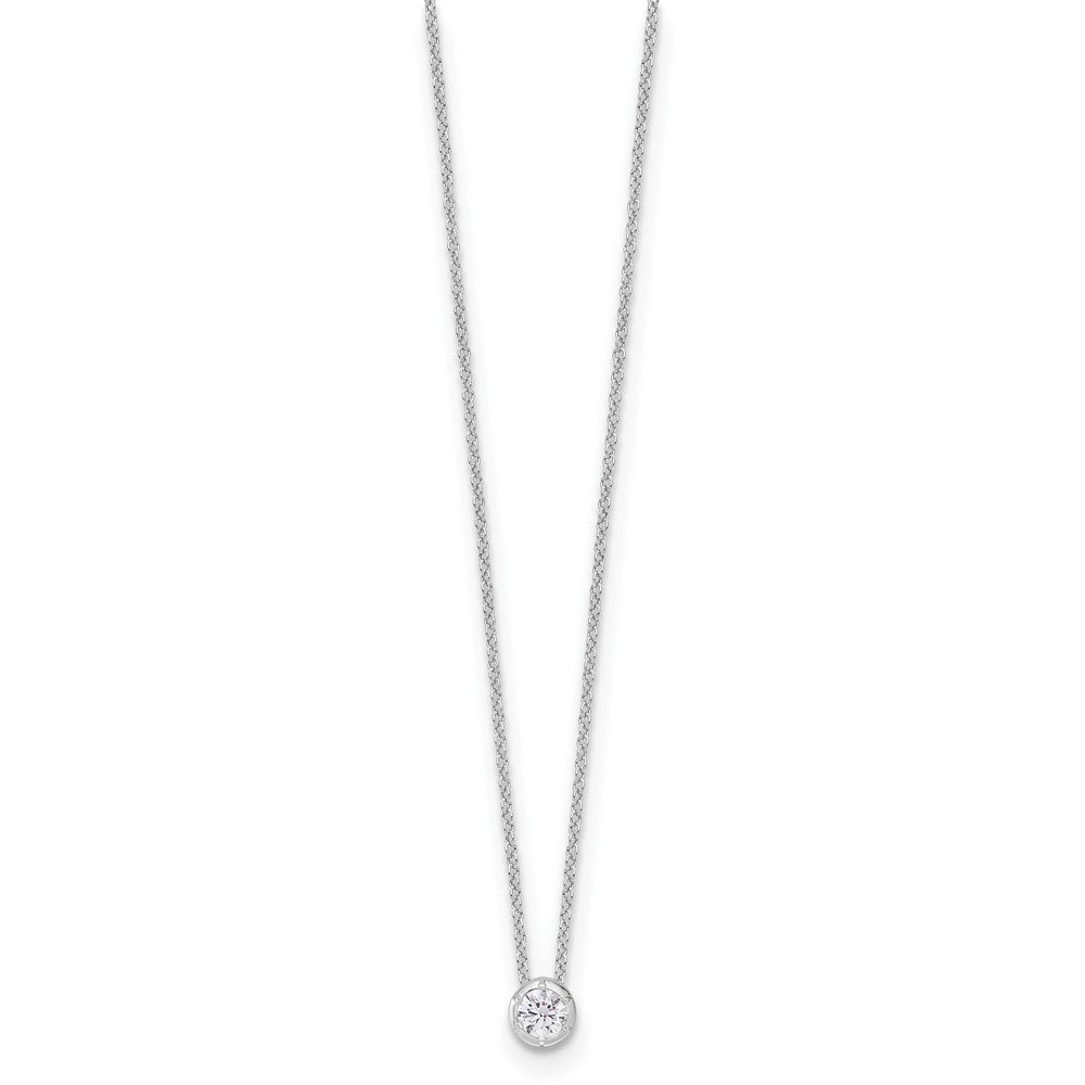 14K White Gold True Origin 1/4 Carat Lab Grown Diamond Vs Def 18 Inch Solitaire Slide Necklace