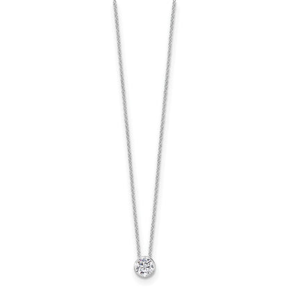 14K White Gold True Origin 1/2 Carat Lab Grown Diamond Vs Def 18 Inch Solitaire Slide Necklace