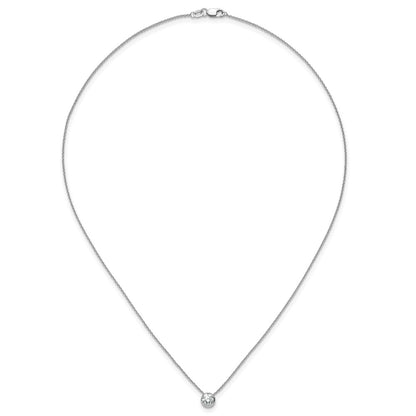 14K White Gold True Origin 1/2 Carat Lab Grown Diamond Vs Def 18 Inch Solitaire Slide Necklace